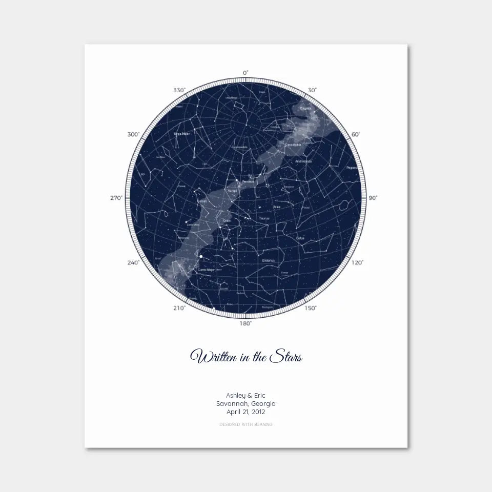 Circle Star Map Print