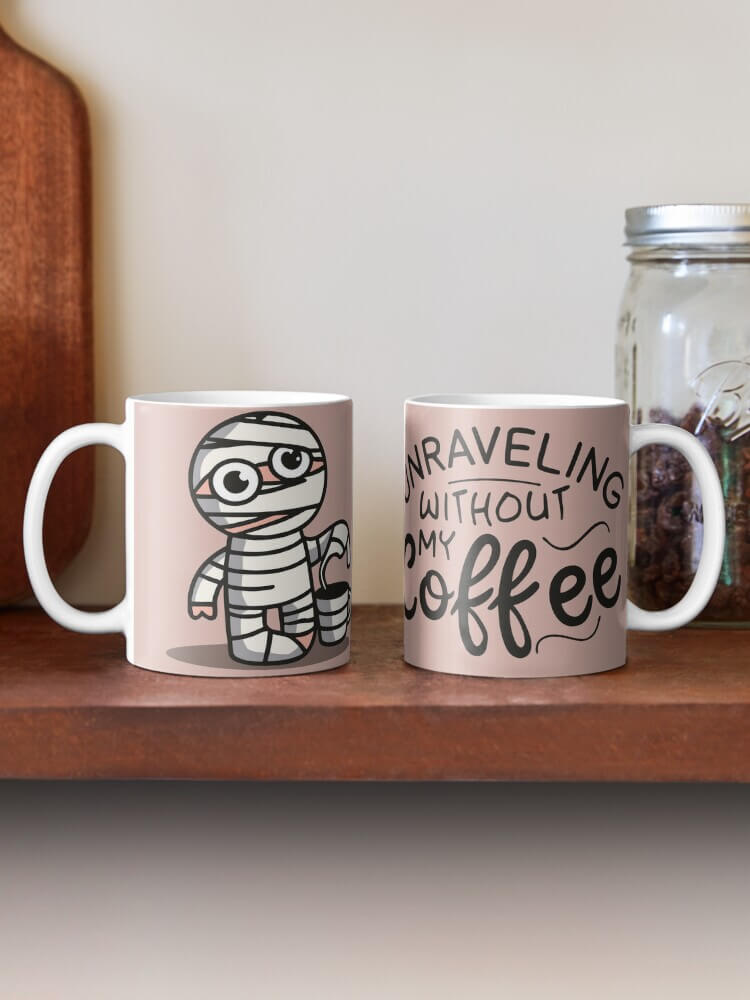 Mummy's Coffee Crisis: Cheeky Artwork to Fuel Your Fall