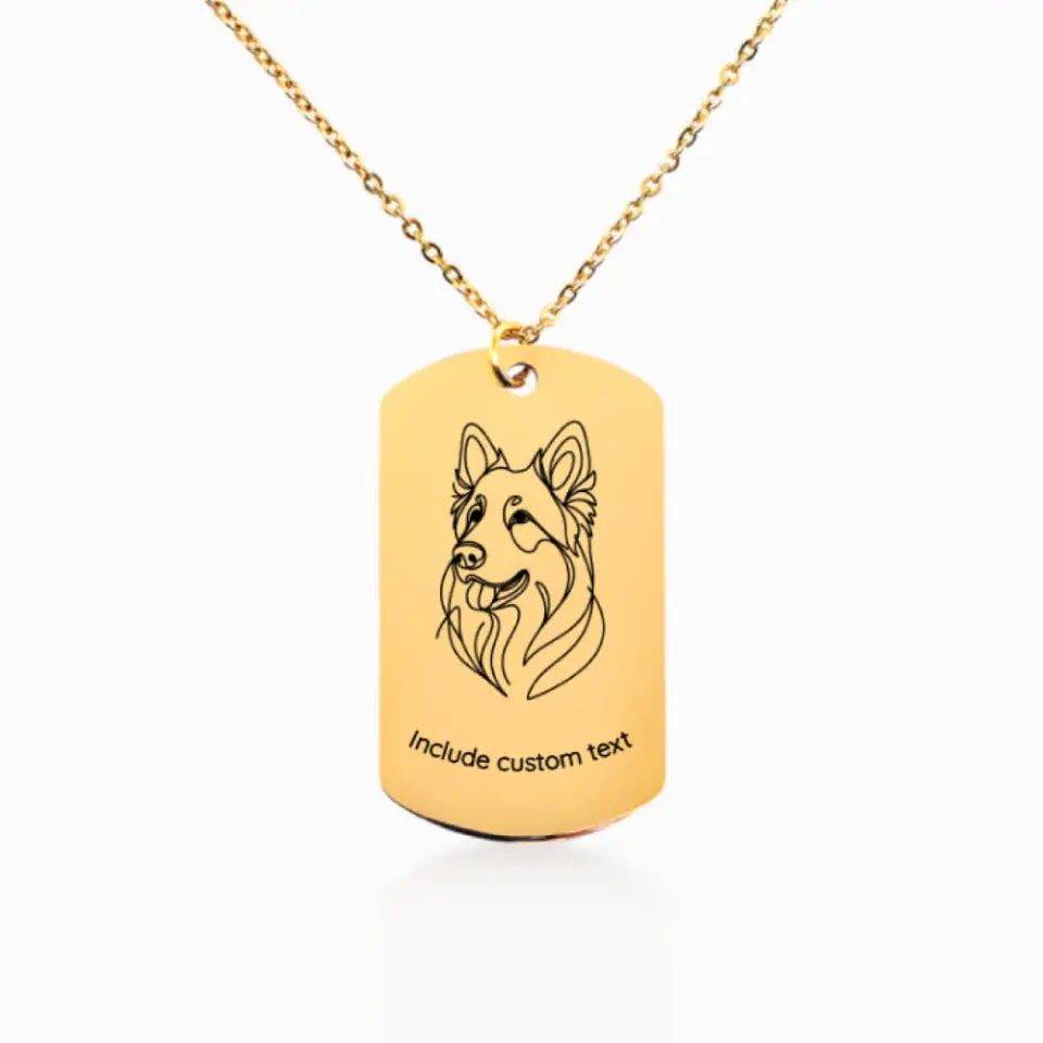 The Forever Fido Artwork Dog Tag Necklace