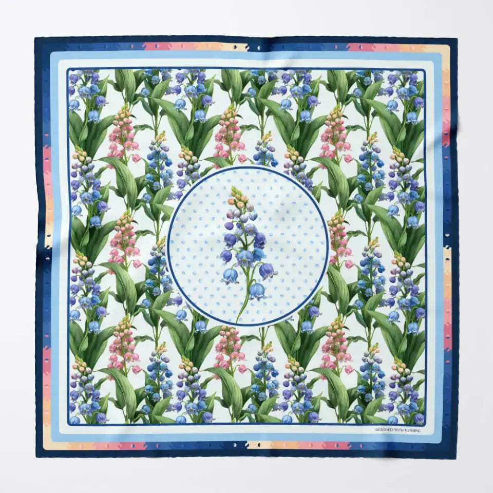 Lily of the Valley Silk Scarf 90