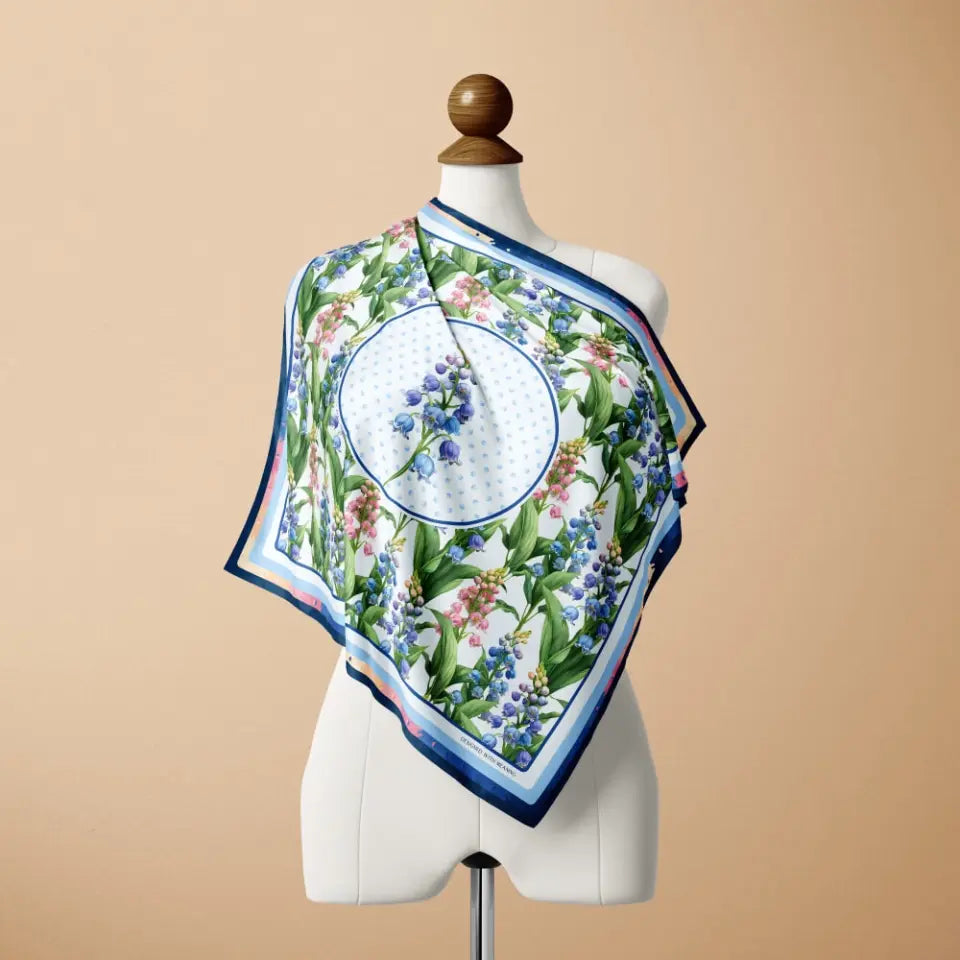 Lily of the Valley Silk Scarf 90