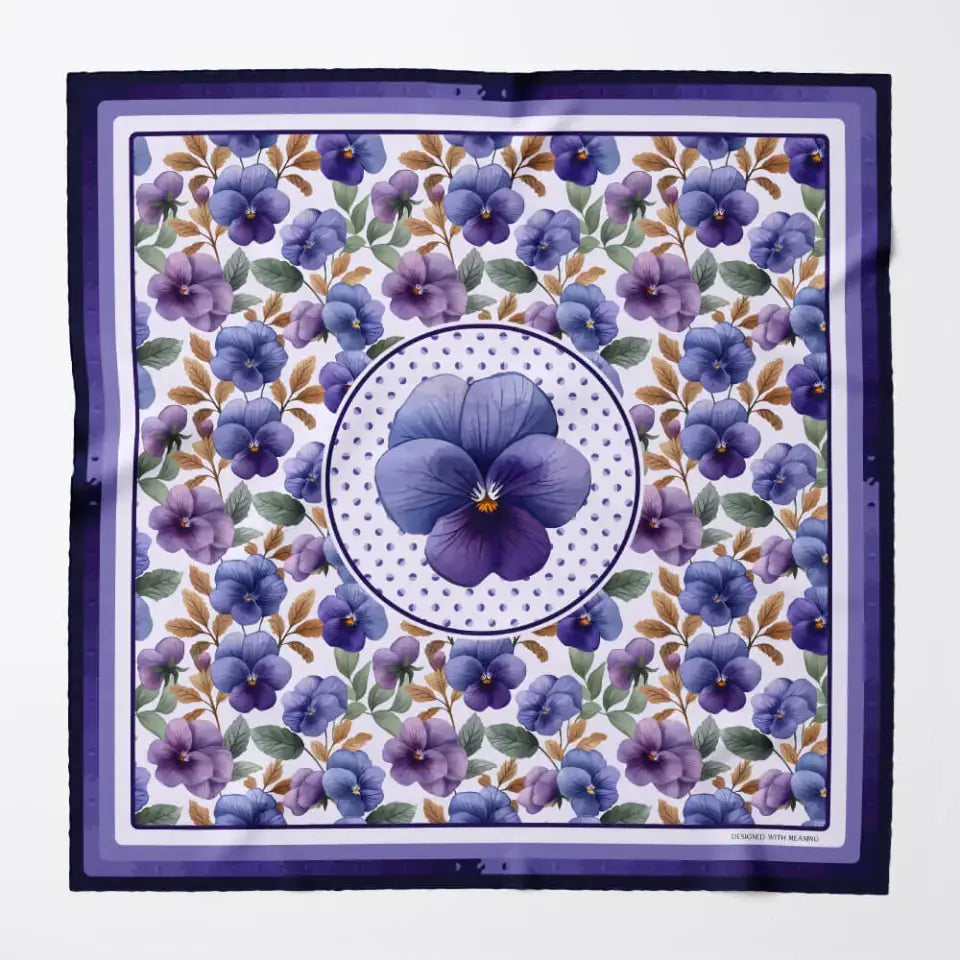 Violet Silk Scarf 90