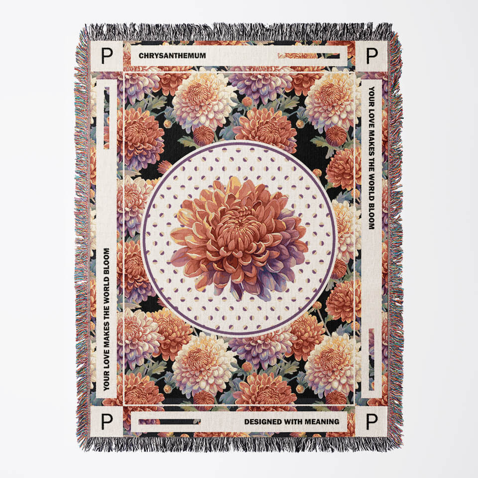 Chrysanthemum Woven Blanket