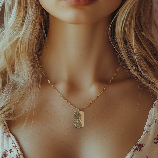 Tag City Street Map Necklace, Personalized Gift, Designed With Meaning