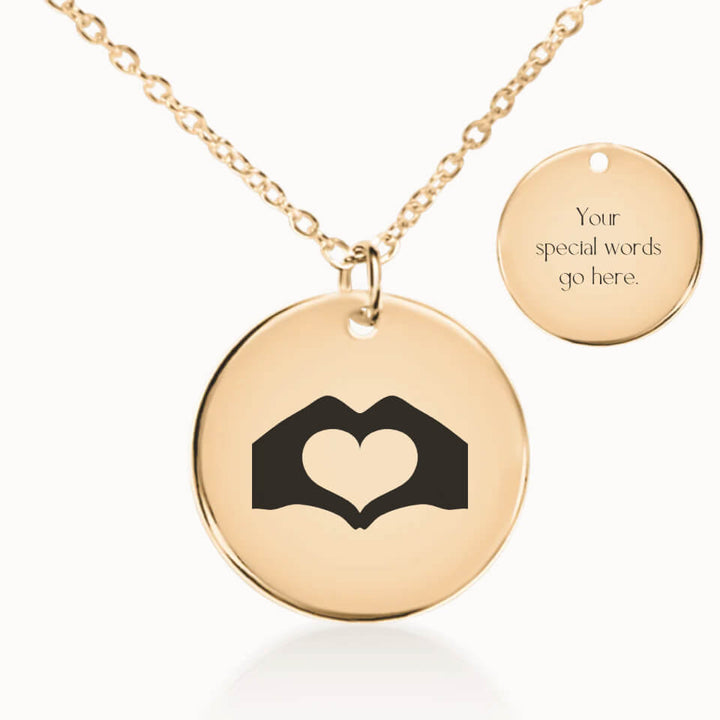 Classic Heart Necklace in Gold, Personalized Gift for Her, Designed With Meaning