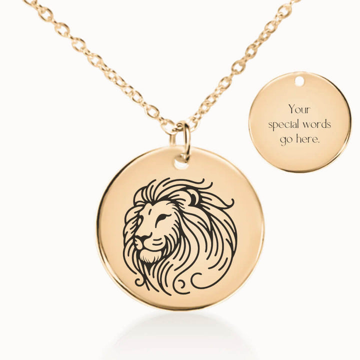 Classic Zodiac Sign Necklace in Gold, Personalized Gift, Designed With Meaning