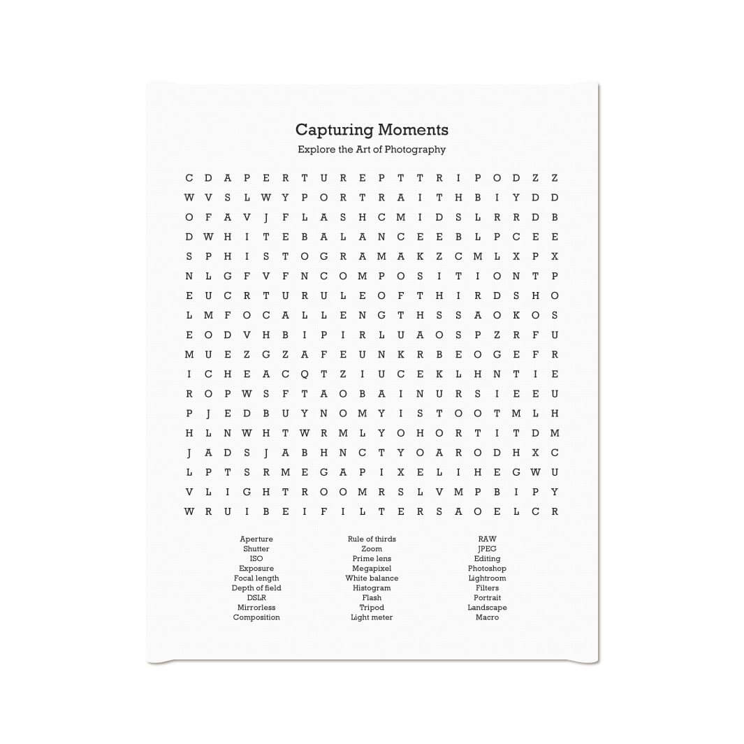 Custom Photography Word Search Art Print#color-finish_wrapped-canvas