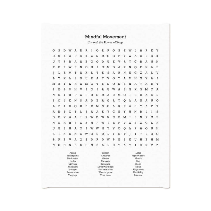 Custom Yoga Word Search Art Print#color-finish_wrapped-canvas