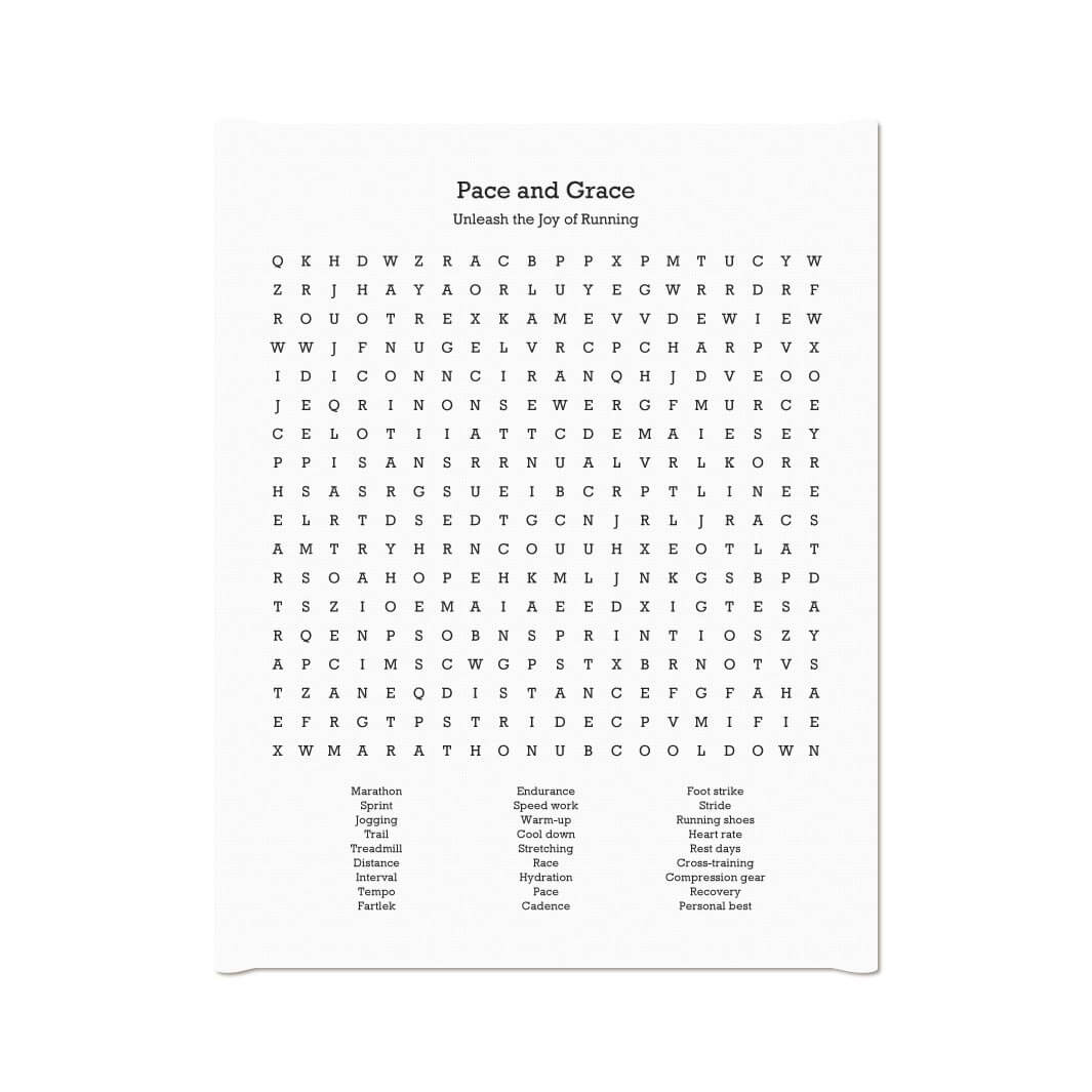 Custom Running Word Search Art Print#color-finish_wrapped-canvas