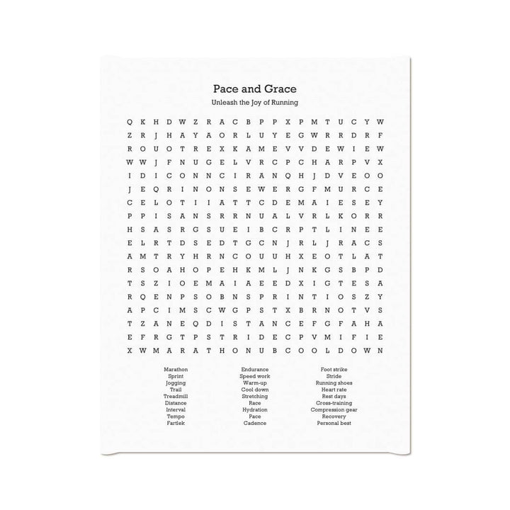 Custom Running Word Search Art Print#color-finish_wrapped-canvas