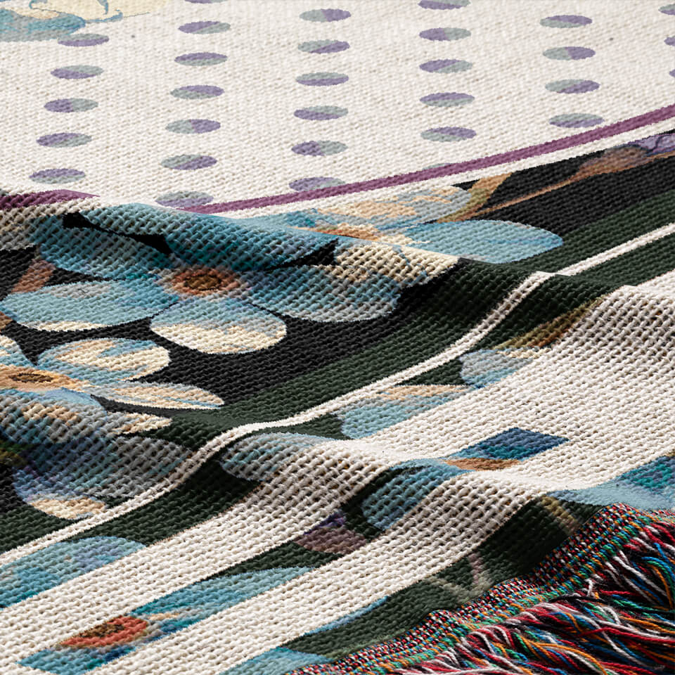 Forget-Me-Not Woven Blanket
