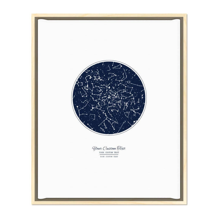 Wedding Guest Book Alternative, Star Map Print Personalized with 1 Night Sky, Light Wood Floater Frame#color-finish_light-wood-floater-frame