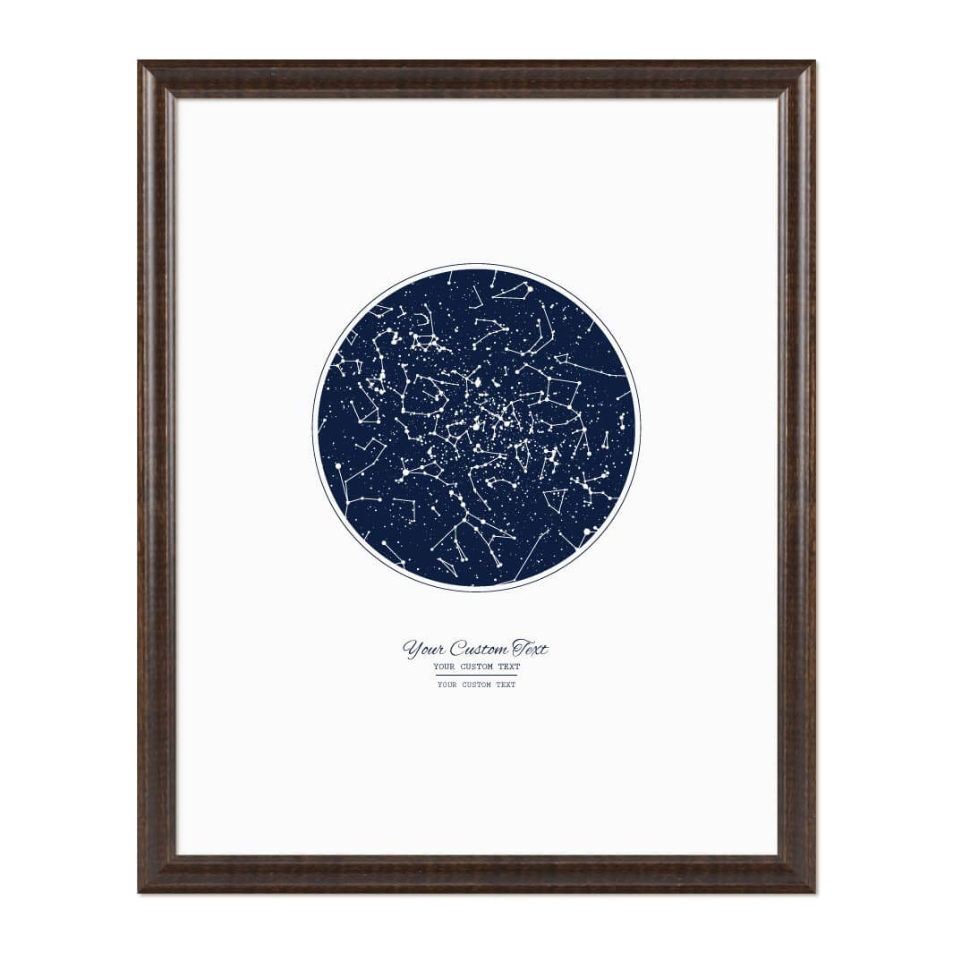 Wedding Guest Book Alternative, Star Map Print Personalized with 1 Night Sky, Espresso Beveled Frame#color-finish_espresso-beveled-frame