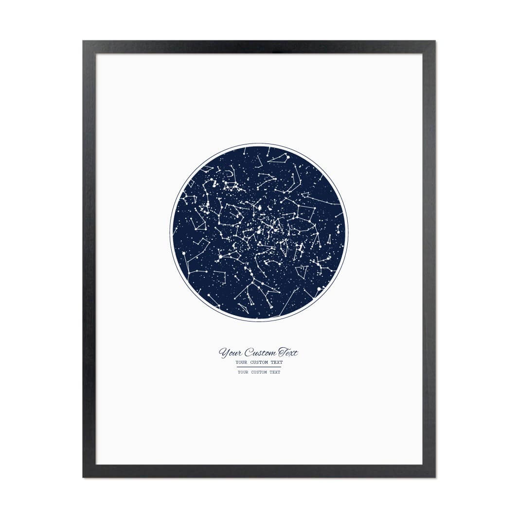Wedding Guest Book Alternative, Star Map Print Personalized with 1 Night Sky, Black Thin Frame#color-finish_black-thin-frame