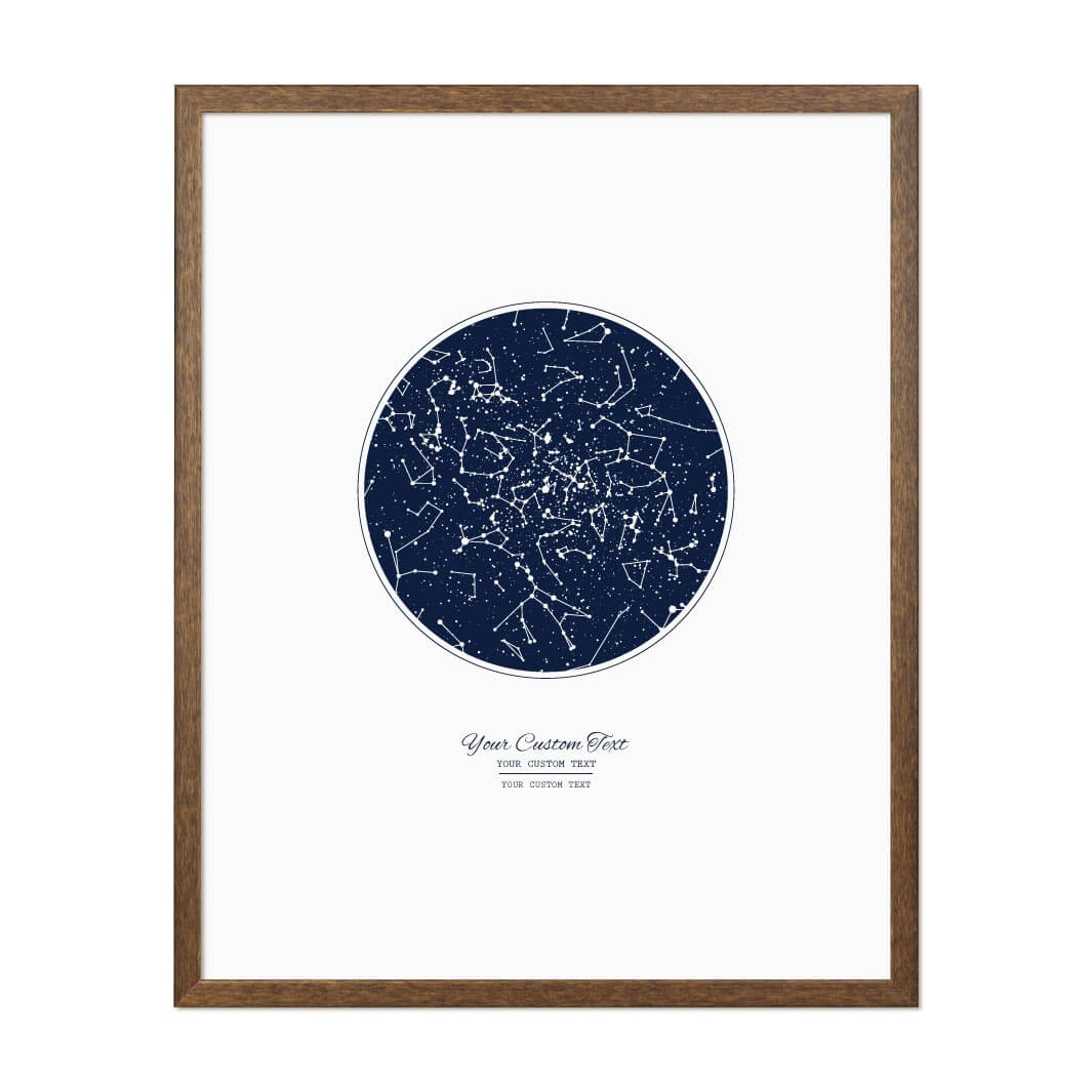 Wedding Guest Book Alternative, Star Map Print Personalized with 1 Night Sky, Walnut Thin Frame#color-finish_walnut-thin-frame
