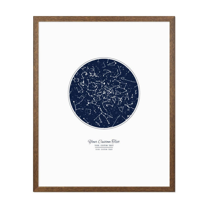 Wedding Guest Book Alternative, Star Map Print Personalized with 1 Night Sky, Walnut Thin Frame#color-finish_walnut-thin-frame