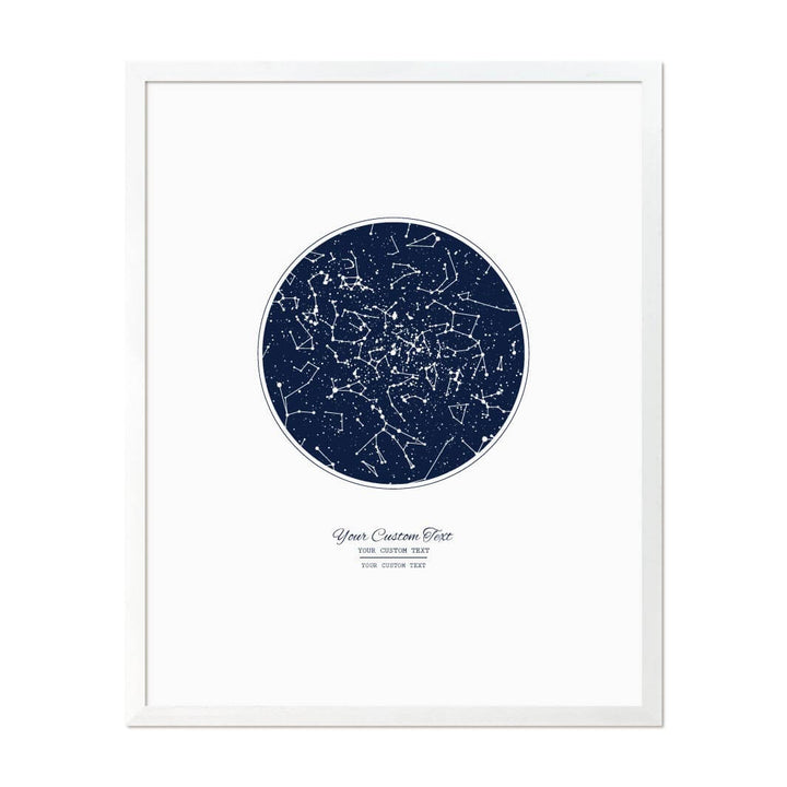 Wedding Guest Book Alternative, Star Map Print Personalized with 1 Night Sky, White Thin Frame#color-finish_white-thin-frame