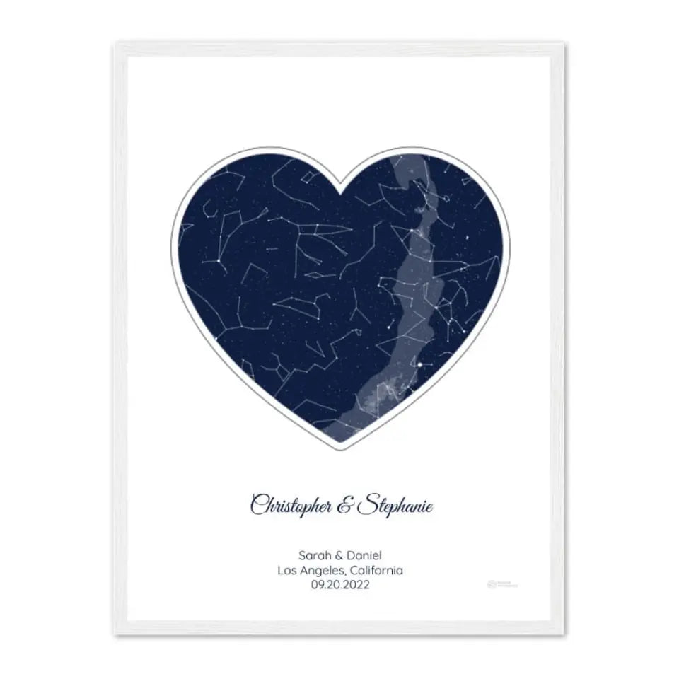 Personalized Gift for Girlfriend - Choose Star Map, Street Map, or Your Photo