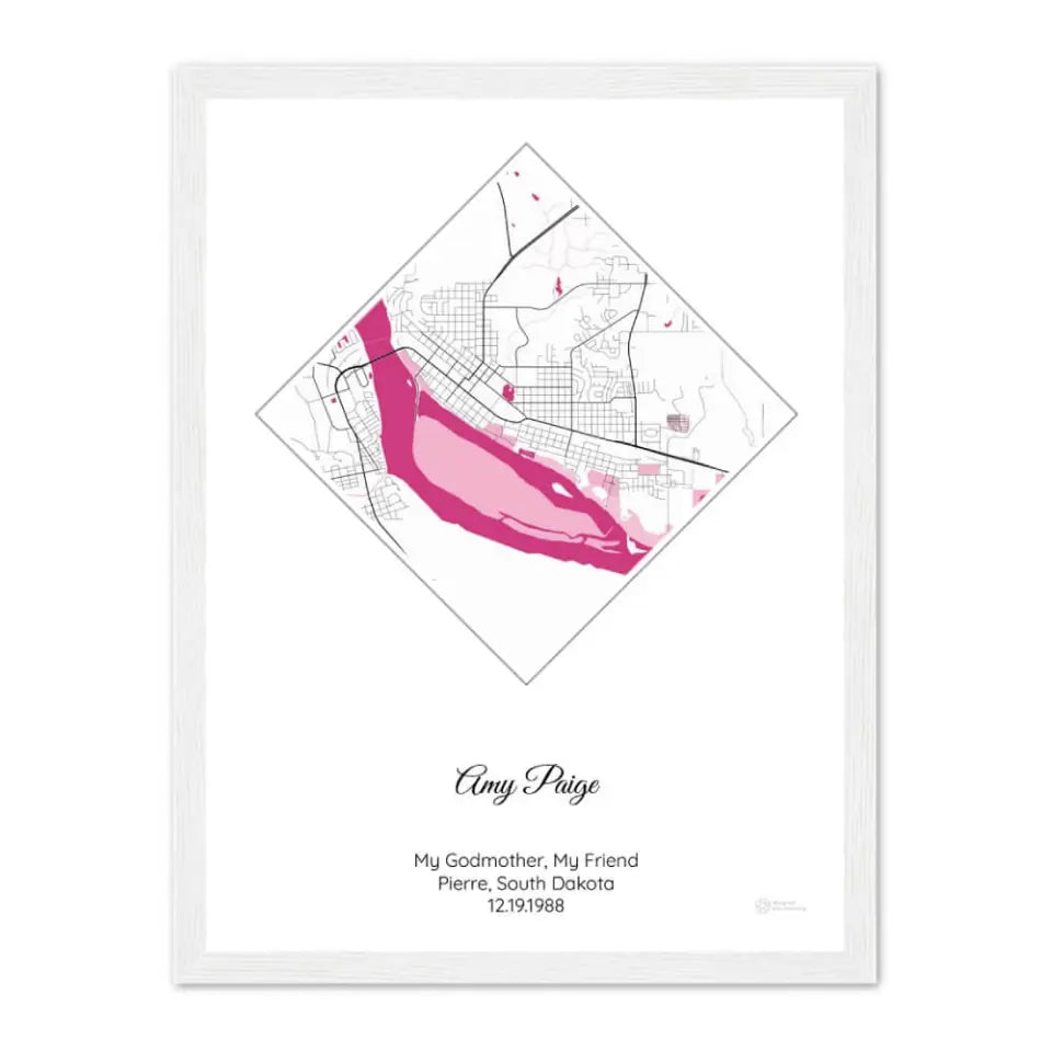 Personalized Gift for Godmother - Choose Star Map, Street Map, or Your Photo