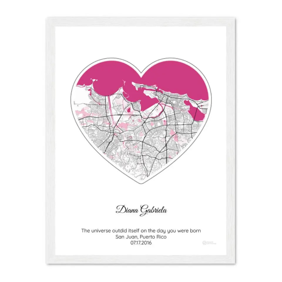Personalized Gift for Niece - Choose Star Map, Street Map, or Your Photo
