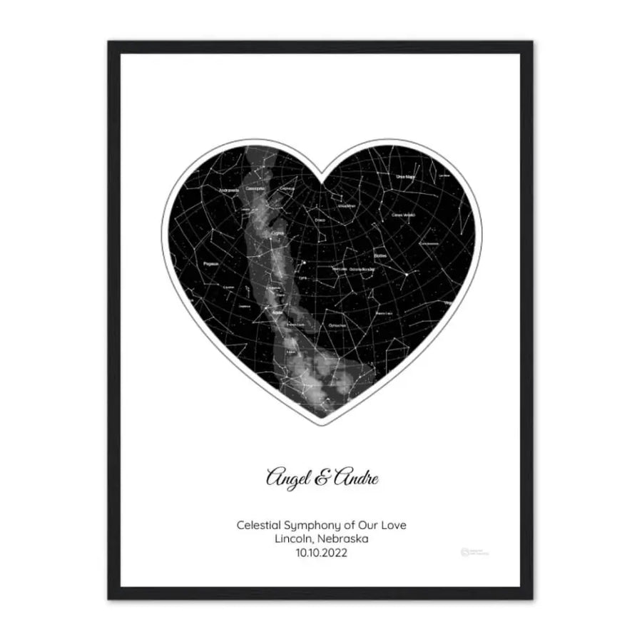 Personalized Valentine's Day Gift - Choose Star Map, Street Map, or Your Photo