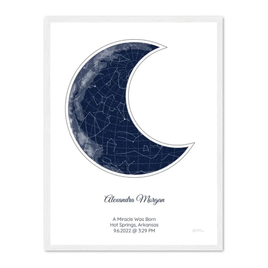 Personalized New Baby Gift - Choose Star Map, Street Map, or Your Photo