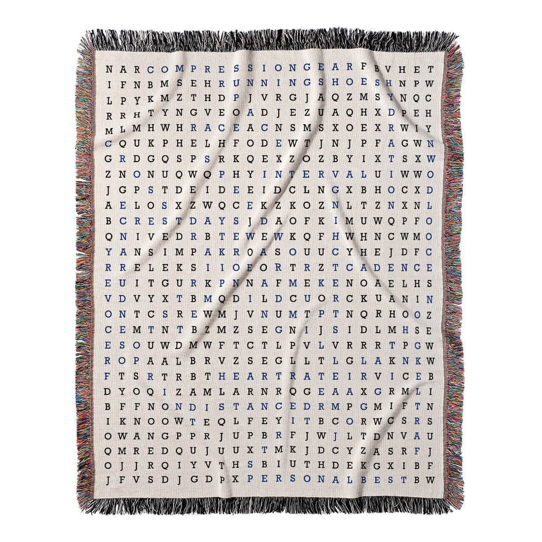 Pace and Grace Word Search, 50x60 Woven Throw Blanket, Blue#color-of-hidden-words_blue