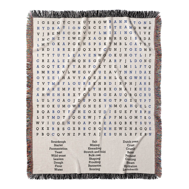 Rise to Perfection Word Search, 50x60 Woven Throw Blanket, Blue#color-of-hidden-words_blue