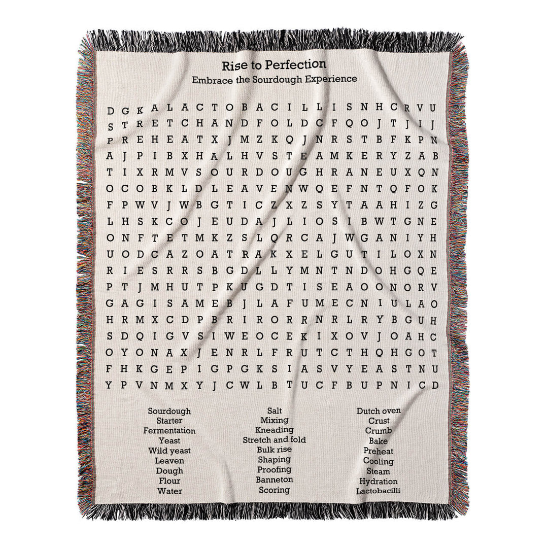Rise to Perfection Word Search, 50x60 Woven Throw Blanket, Hidden#color-of-hidden-words_hidden
