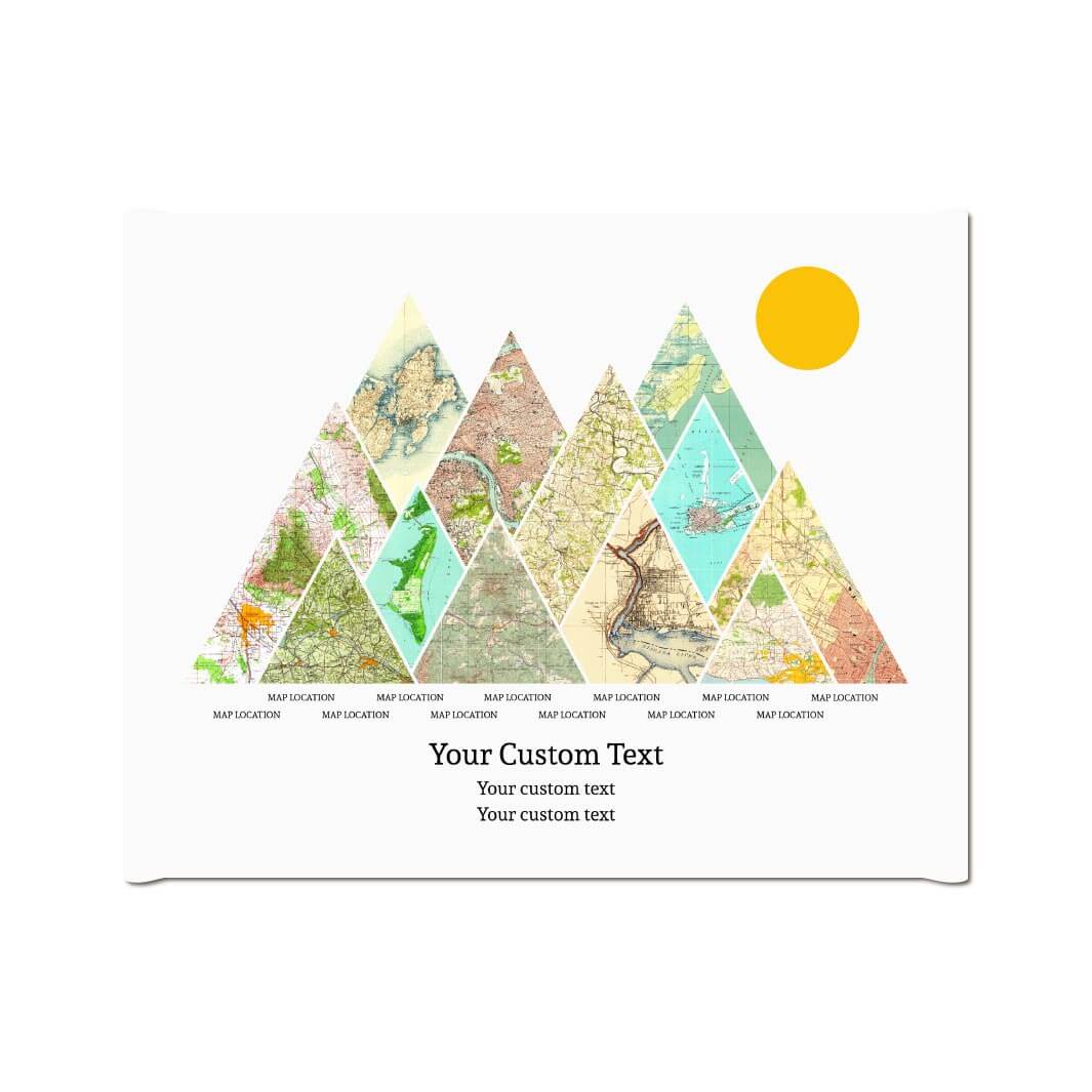Personalized Mountain Atlas Map with 12 Locations, Wrapped Canvas Art Print#color-finish_wrapped-canvas