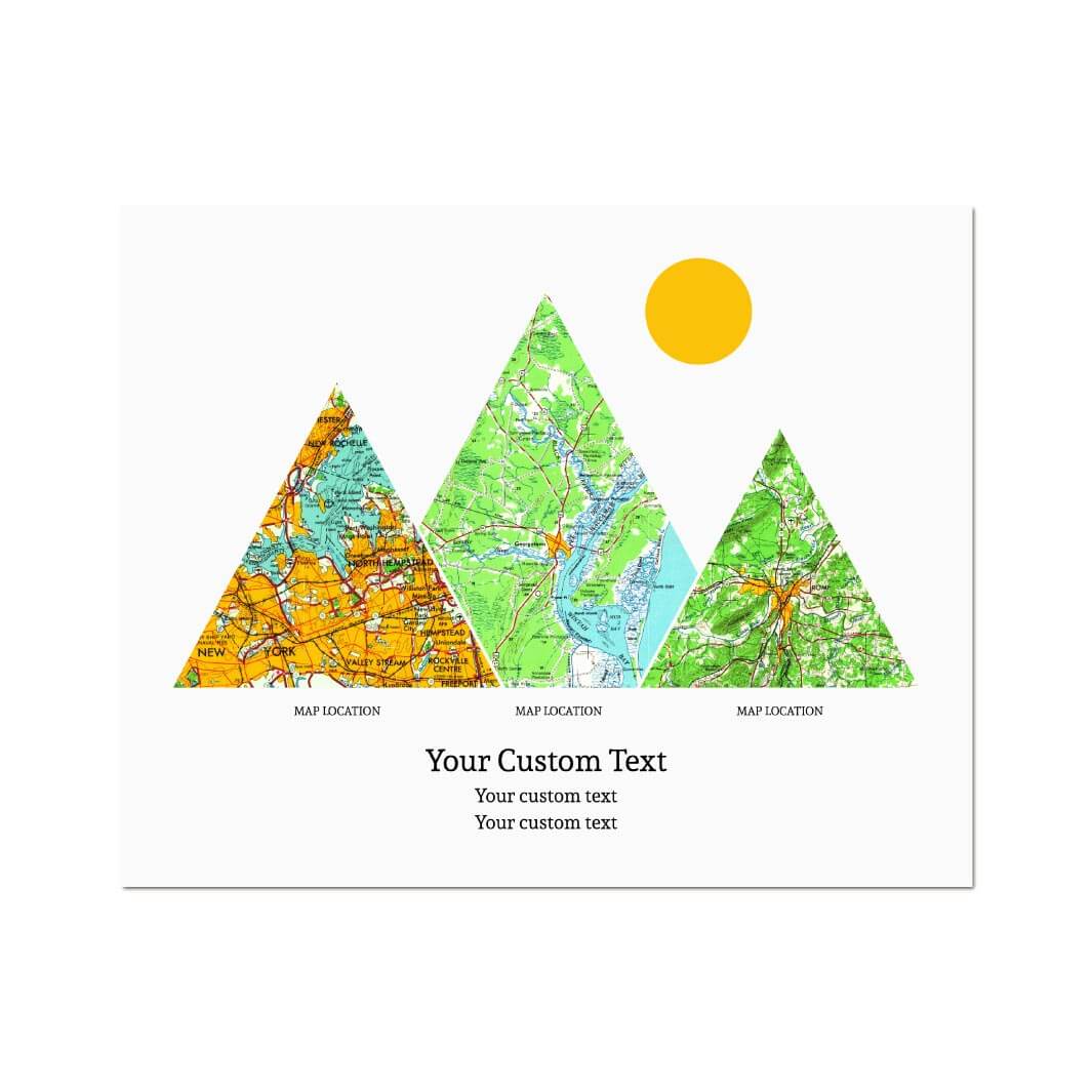 Personalized Mountain Atlas Map with 3 Locations, Unframed Print#color-finish_unframed