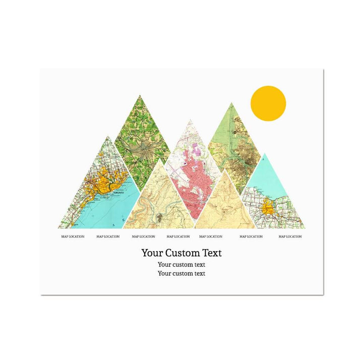 Personalized Mountain Atlas Map with 7 Locations, Unframed Print#color-finish_unframed