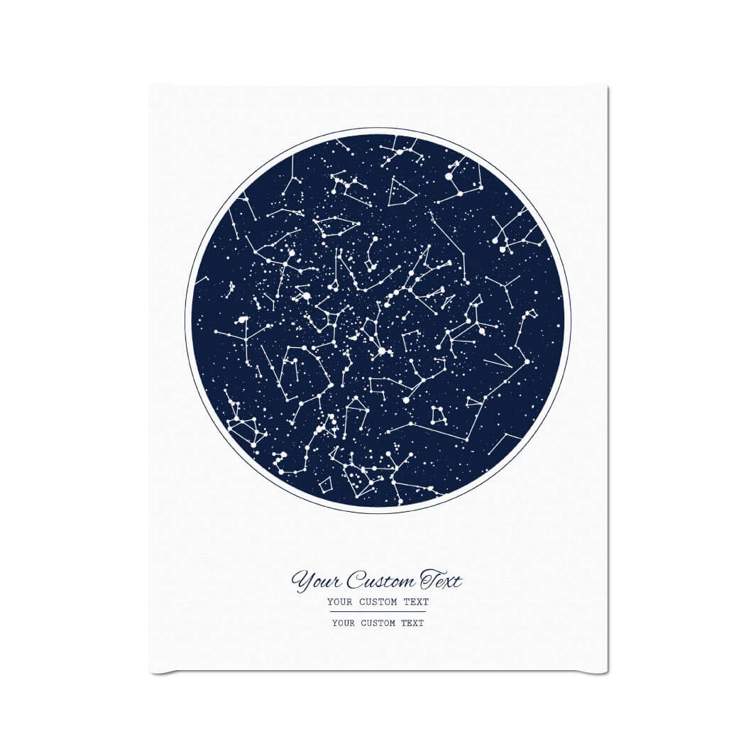Custom Night Sky Print with 1 Star Map, Personalized Vertical Canvas Poster, Wrapped Canvas#color-finish_wrapped-canvas