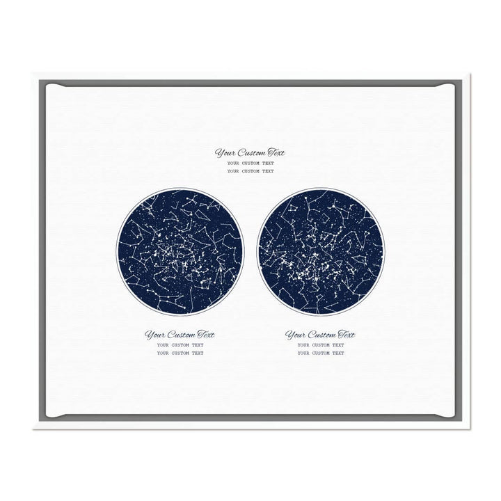 Wedding Guest Book Alternative, Star Map Print Personalized with 3 Night Skies